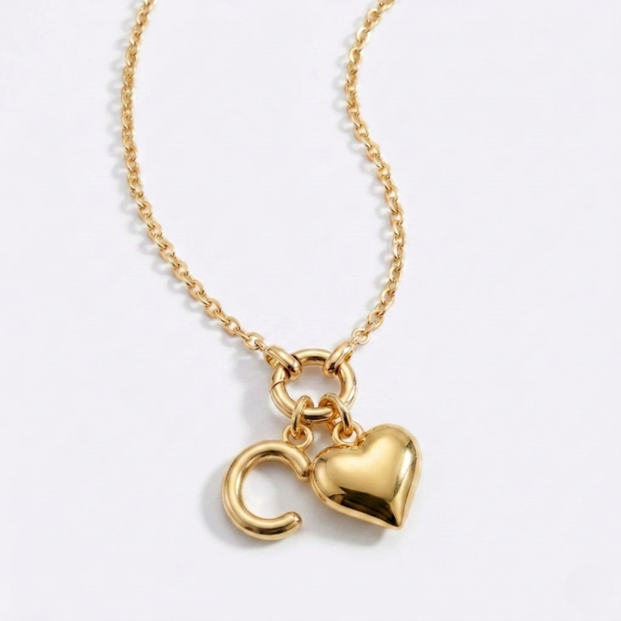 Collar Dúo Alma y Letra - Baño en Oro 18K