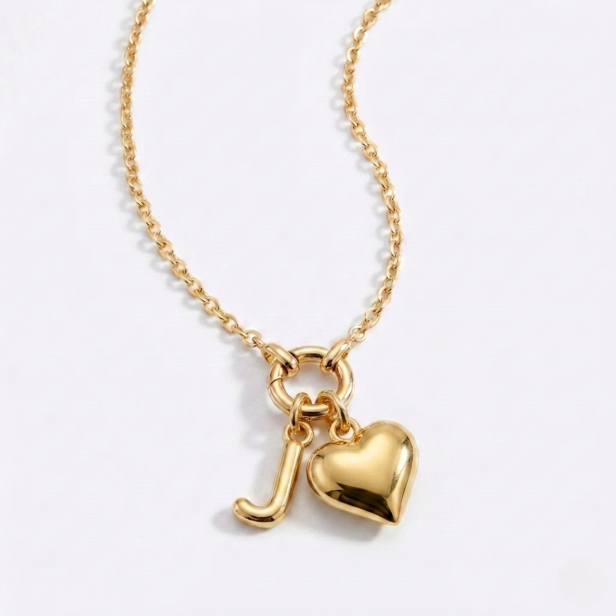 Collar Dúo Alma y Letra - Baño en Oro 18K